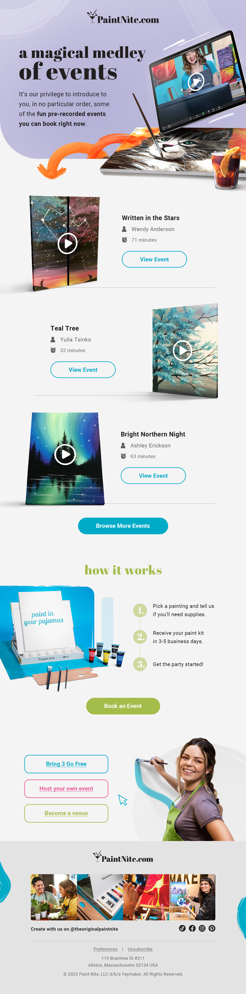 Event Listings as Visual Rhythm